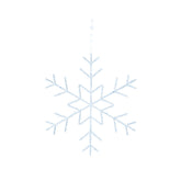 Lumineo BO Micro-Led Hanging Snowflake 60cm - Cool White